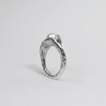 MOLD ART PEARL EZÜST GYŰRŰ 