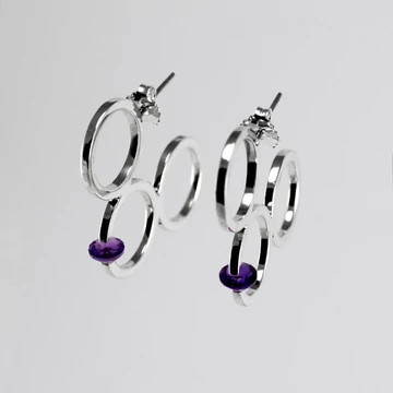 FLOATING STONE EZÜST FÜLBEVALÓ