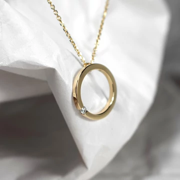 FLOATING STONE GYÉMÁNT ARANY NYAKLÁNC