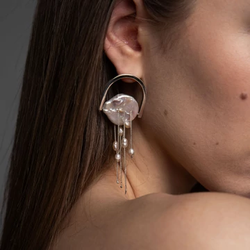 MEDÚZA EZÜST FÜLBEVALÓ 