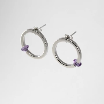 FLOATING STONE EZÜST FÜLBEVALÓ