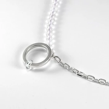 FLOATING STONE HEGYIKRISTÁLY EZÜST LÁNC 