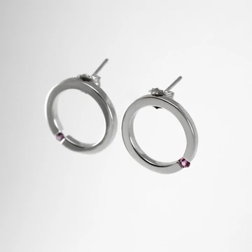 FLOATING STONE ZAFÍR KÖVES EZÜST FÜLBEVALÓ