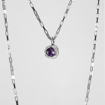 MOLD ART AMETISZT EZÜST NYAKLÁNC