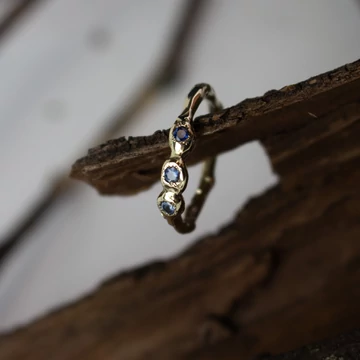 MOLD ART STARLIGHT ZAFÍR ARANY GYŰRŰ