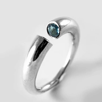 OPEN BLUE EZÜST GYŰRŰ 