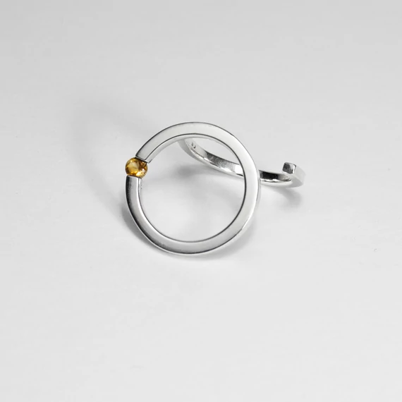 FLOATING STONE EZÜST GYŰRŰ