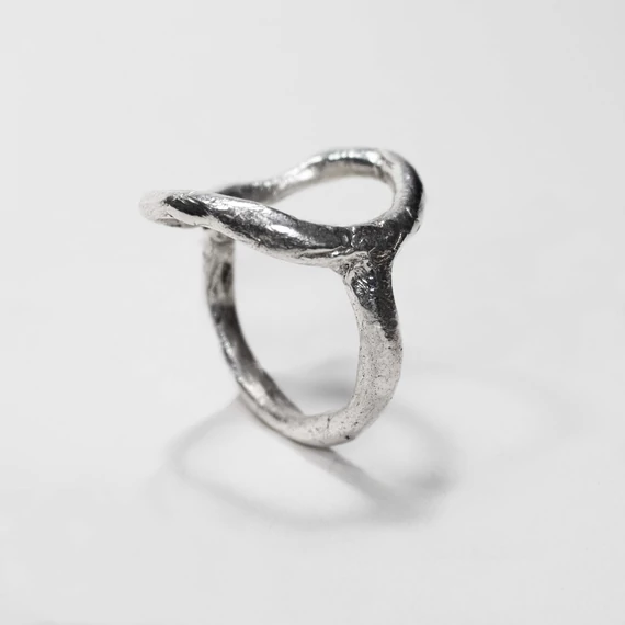 RUSTIC ROUND EZÜST GYŰRŰ