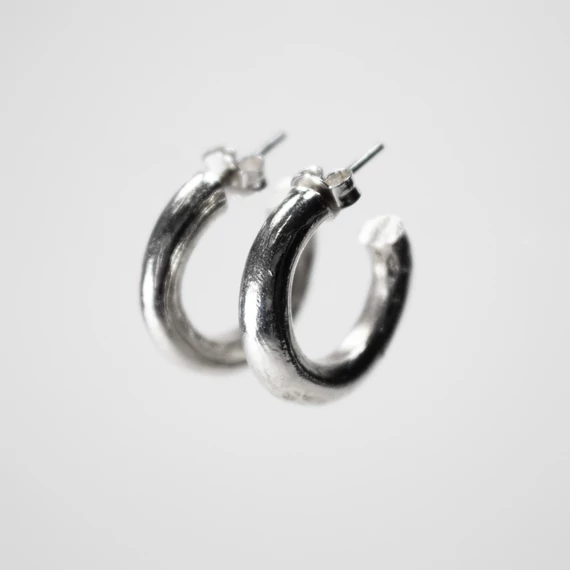 RUSTIC HOOP EZÜST FÜLBEVALÓ