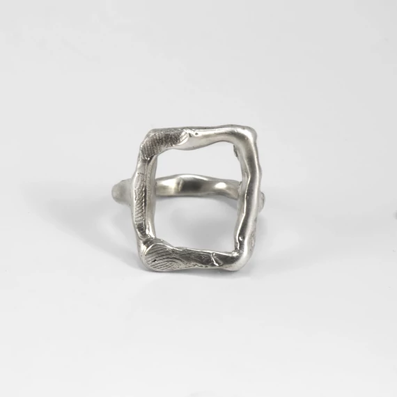 MOLD ART SMALL EZÜST GYŰRŰ