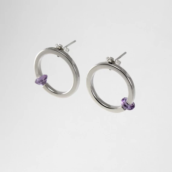 FLOATING STONE EZÜST FÜLBEVALÓ