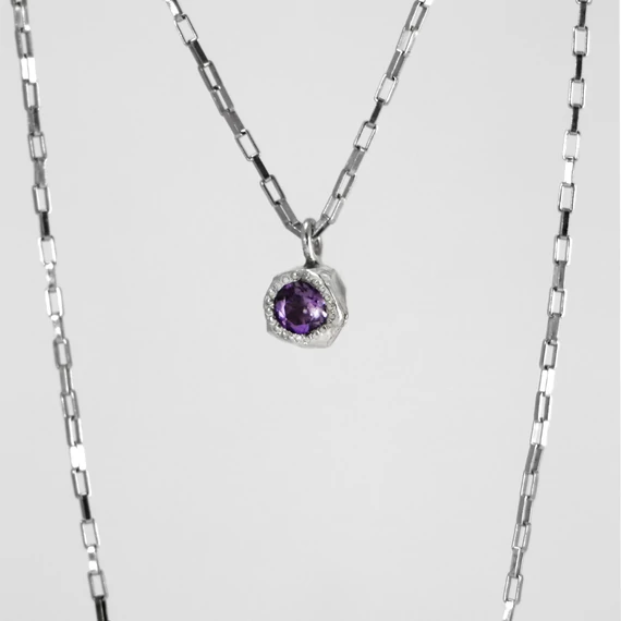 MOLD ART AMETISZT EZÜST NYAKLÁNC