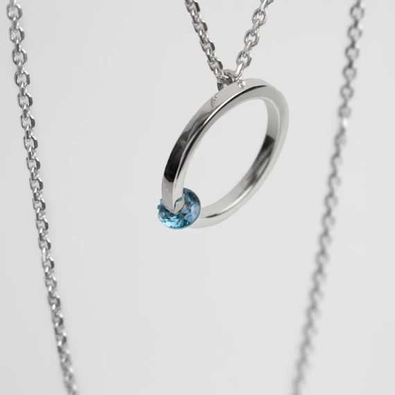 FLOATING STONE TOPÁZ EZÜST NYAKLÁNC