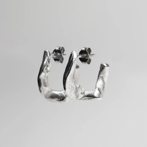 WAVE HOOP EZÜST FÜLBEVALÓ 