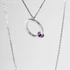 Kép 1/2 - FLOATING STONE AMETISZT EZÜST NYAKLÁNC