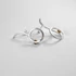 Kép 1/4 - TWISTED FLOATING STONE EZÜST FÜLBEVALÓ