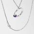 Kép 1/3 - FLOATING STONE AMETISZT EZÜST NYAKLÁNC
